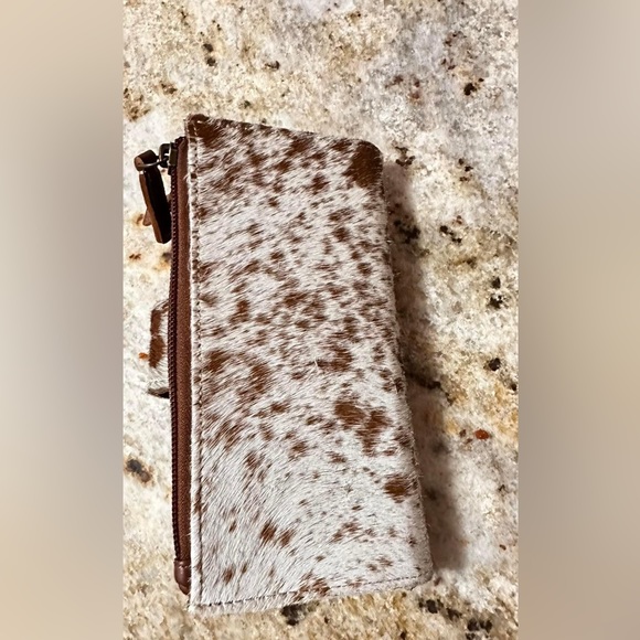 Authentic cowhide and turquoise leather wallet $70 - Picture 5 of 5